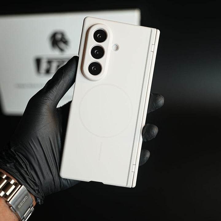 FRATO Z Fold 8 Series White Magnetic Hinge protection case for Samsung Galaxy Z Fold 8 Ultra | Front Glass Protection