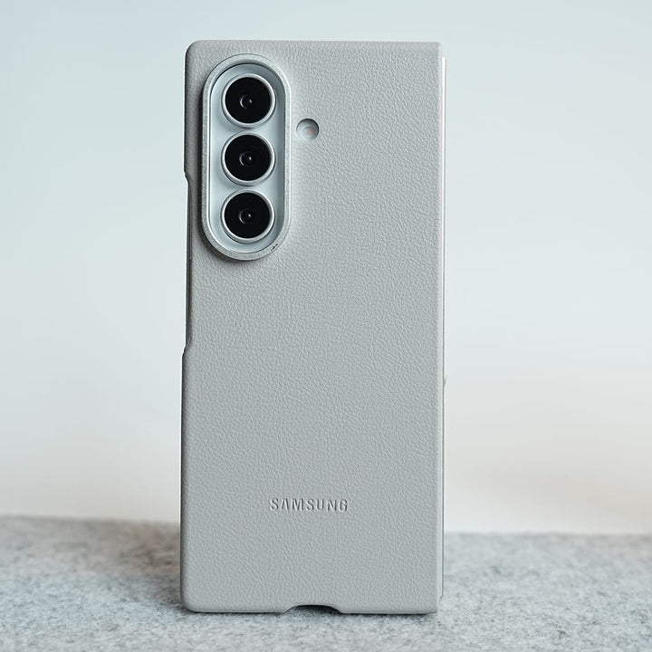 FRATO Z Fold 8 Series White Premium Leather Texture Protective Case For Galaxy Z Fold 8 Ultra | Front Frame &amp; Raised Camera Frame