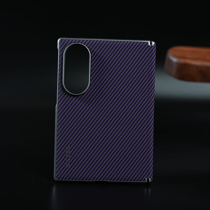 FRATO Z Fold 8 Series Woven Sunset Moonrise Texture Leather Back Case For Samsung Galaxy Z Fold 8 | Magnetic Ring