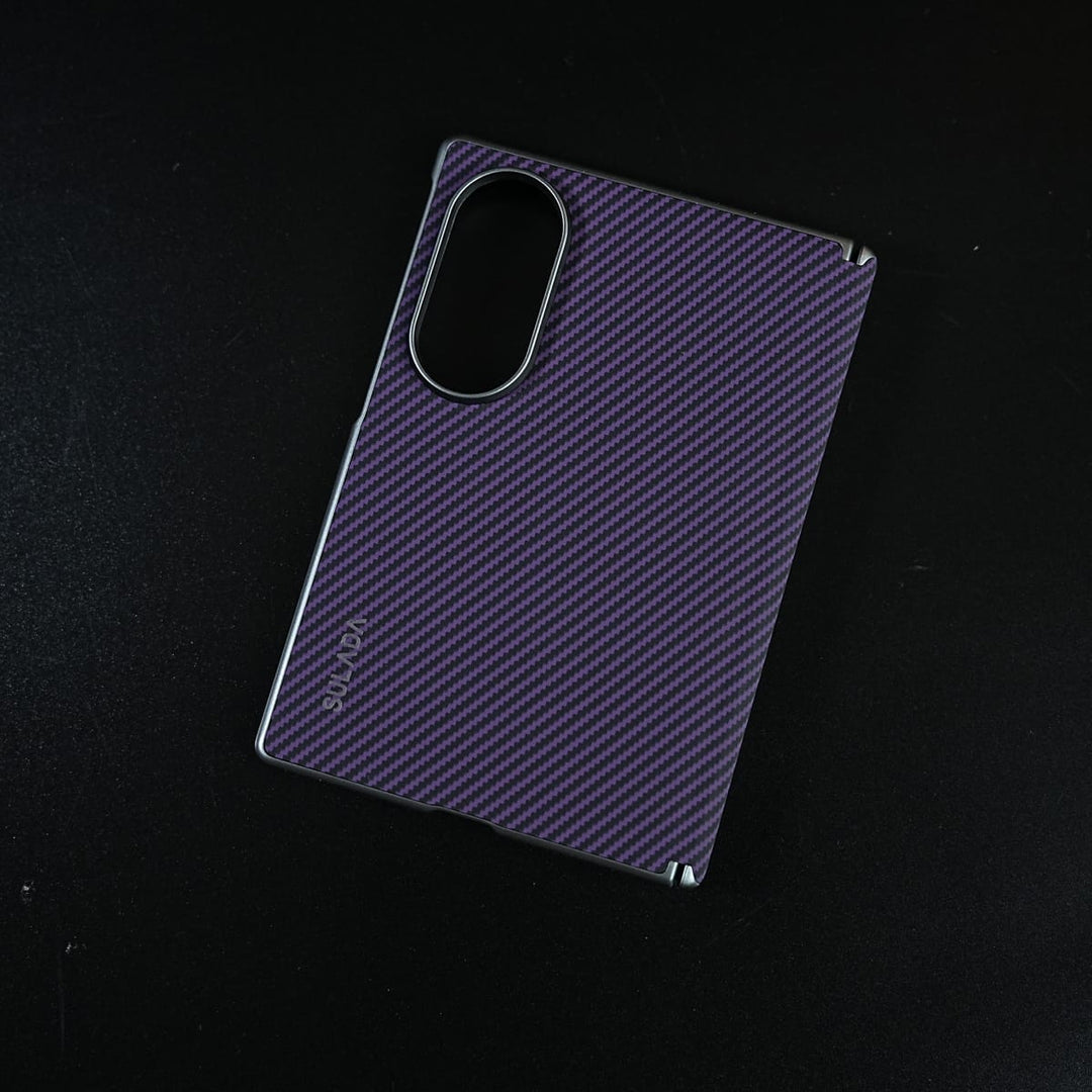 FRATO Z Fold 8 Series Woven Sunset Moonrise Texture Leather Back Case For Samsung Galaxy Z Fold 8 | Magnetic Ring