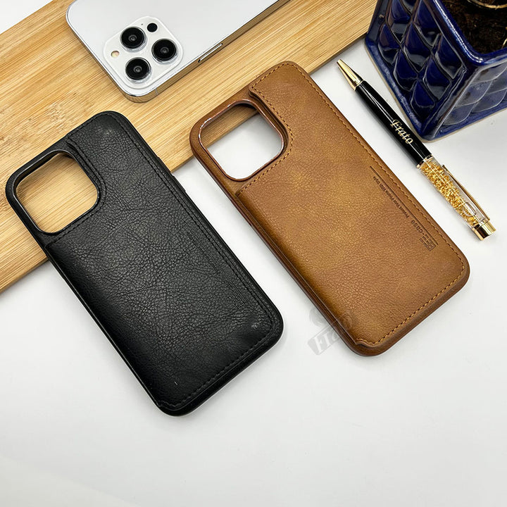 iPhone Leather Case Cover With Protective Card Holder Slot