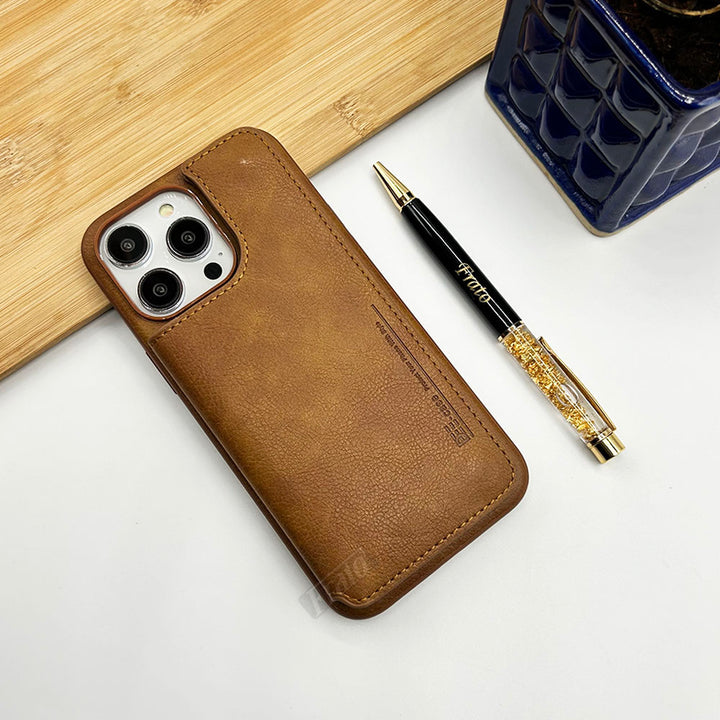 iPhone Leather Case Cover With Protective Card Holder Slot