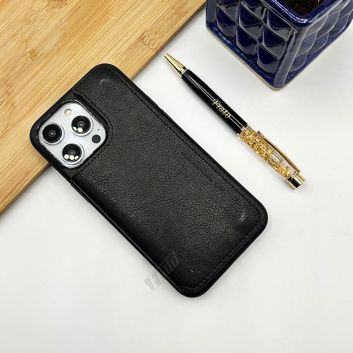 iPhone Leather Case Cover With Protective Card Holder Slot