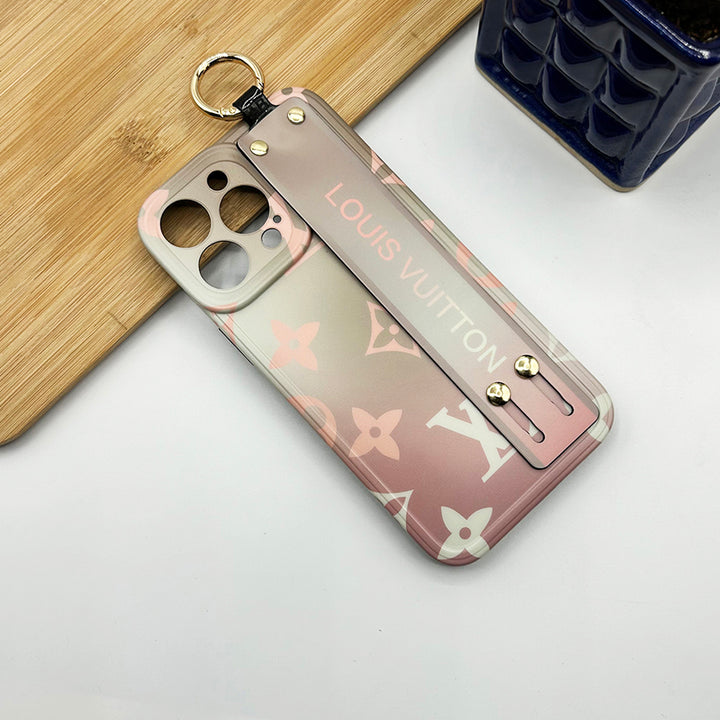 iPhone Luxury Brand Strap Holder Case Cover Multi Colors