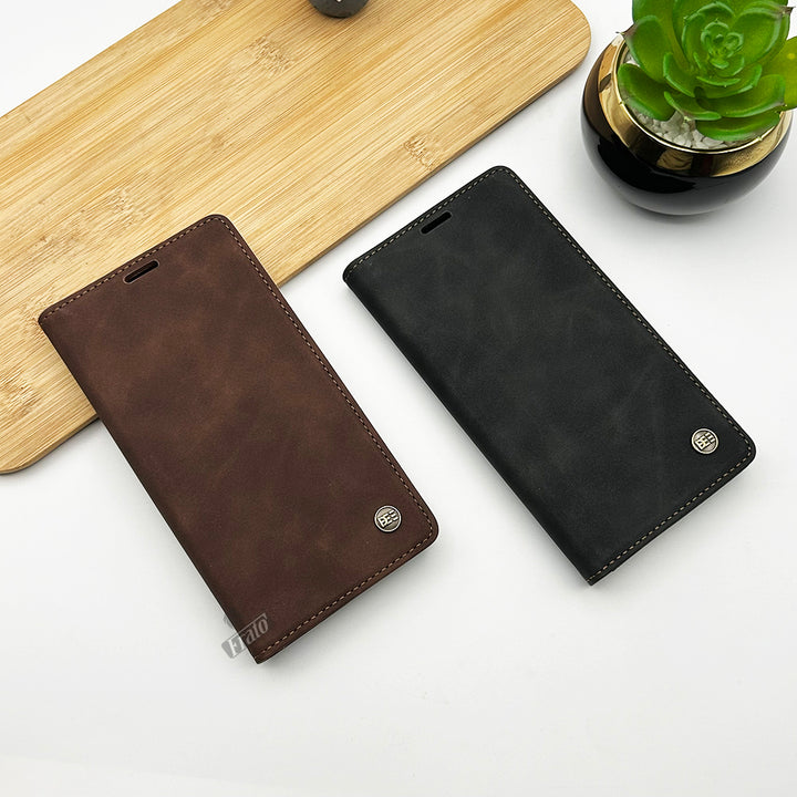 iPhone Premium Pu Leather Flip Case Cover