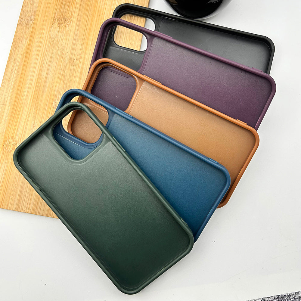 iPhone 15 Series Luxury Leather Case Cover With Card Holder Slot