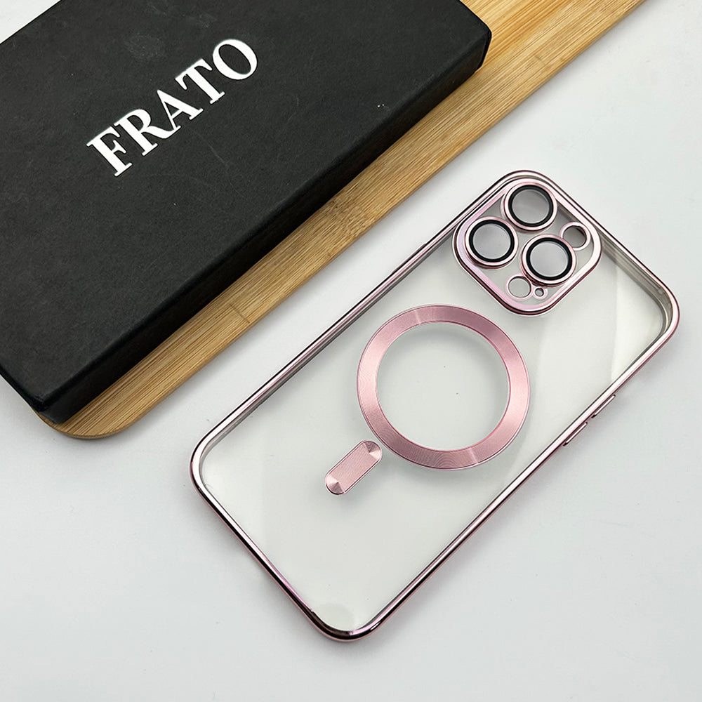 iPhone Luxury Magsafe Magnetic Transparent Phone Case With Lens Protector