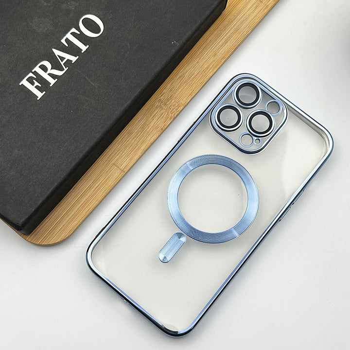 iPhone Luxury Magsafe Magnetic Transparent Phone Case With Lens Protector
