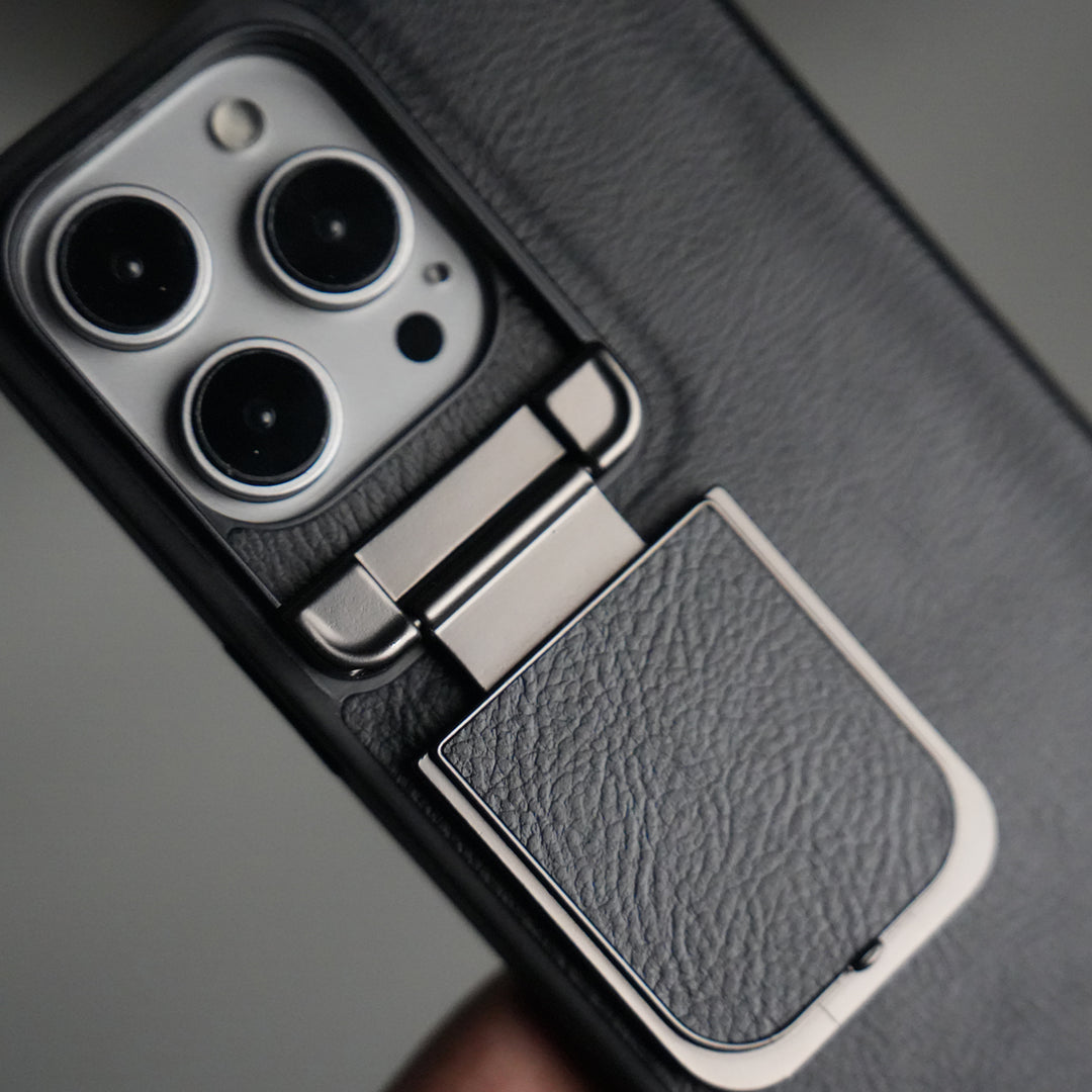 iPhone 13 Series Flip Case With Metal Camera Stand