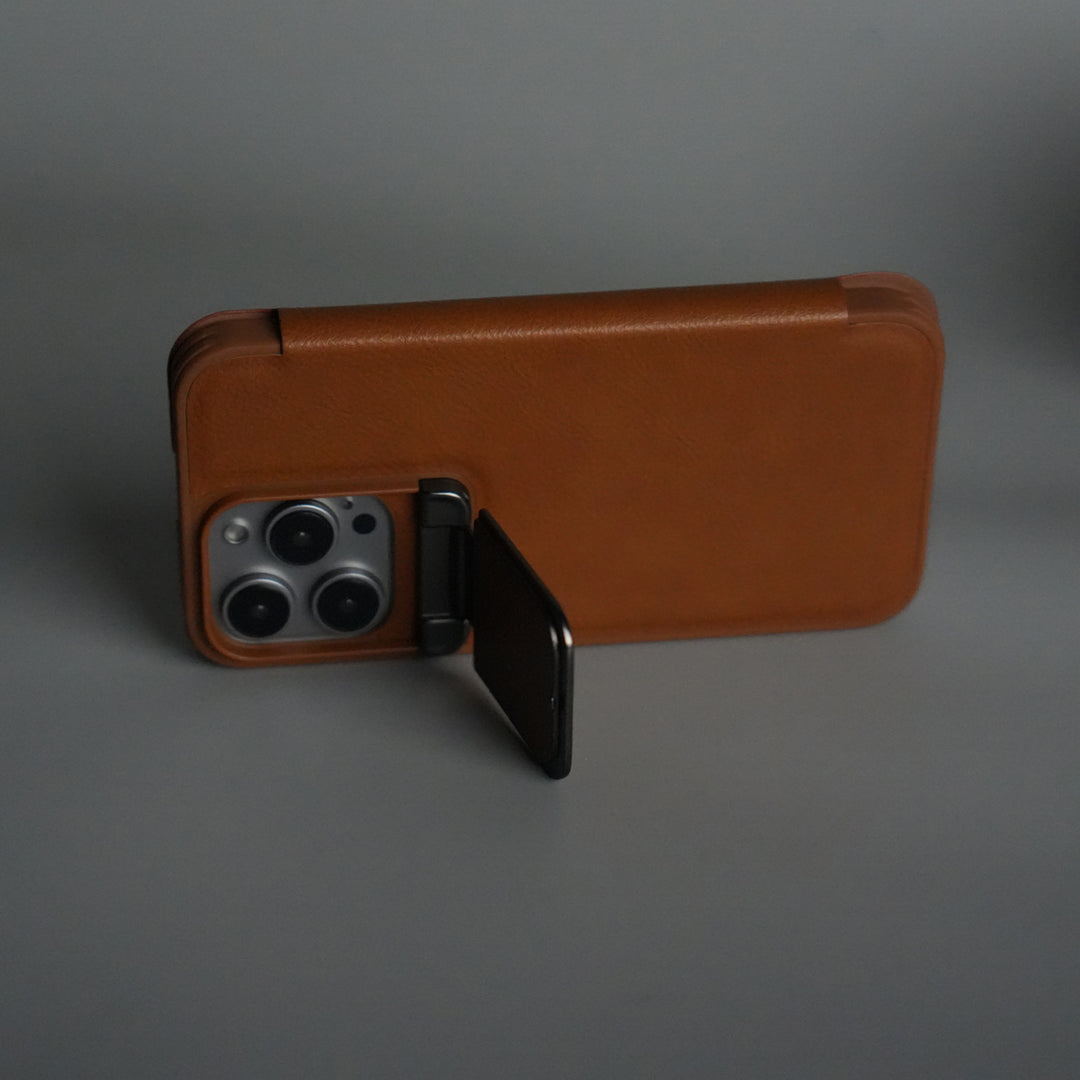 iPhone 13 Series Flip Case With Metal Camera Stand