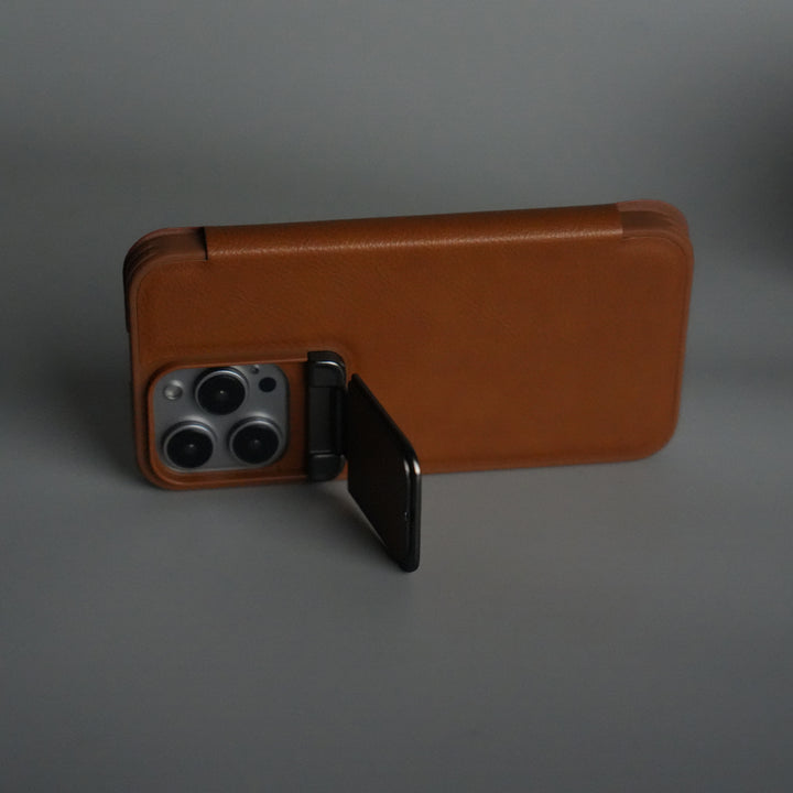 iPhone 13 Series Flip Case With Metal Camera Stand