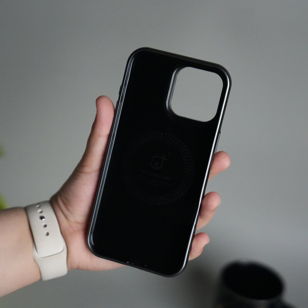 iPhone 15 Series Luxury Leather Magnetic Ring Case | Metal Camera Frame and Kickstand Cover