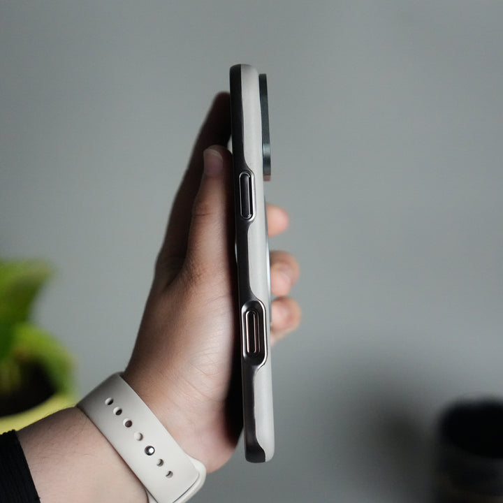 iPhone 15 Series Luxury Leather Magnetic Ring Case | Metal Camera Frame and Kickstand Cover