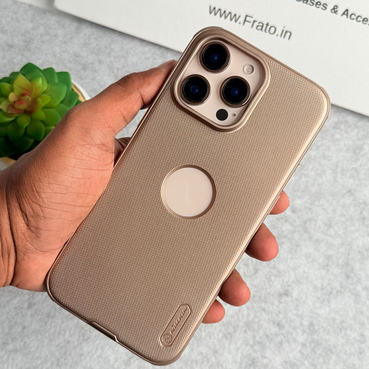iPhone 16 Series Super Frosted Shield Pro Case Cover (Desert Golden)