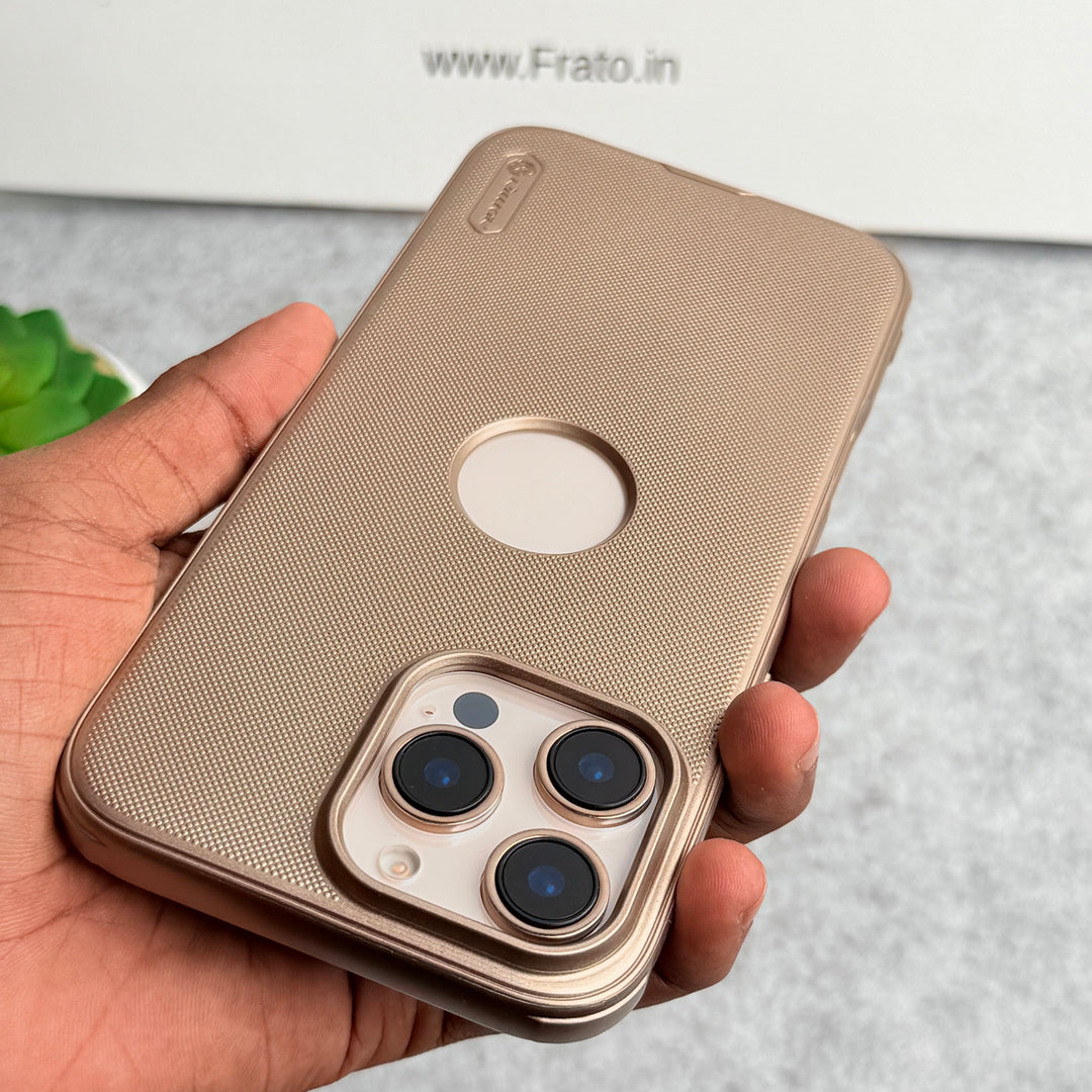 iPhone 16 Series Super Frosted Shield Pro Case Cover (Desert Golden)