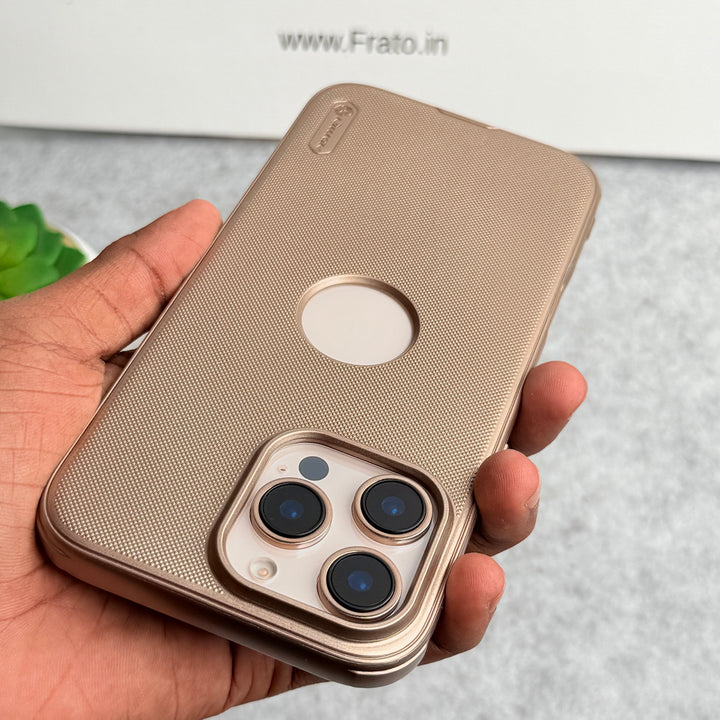iPhone 16 Series Super Frosted Shield Pro Case Cover (Desert Golden)