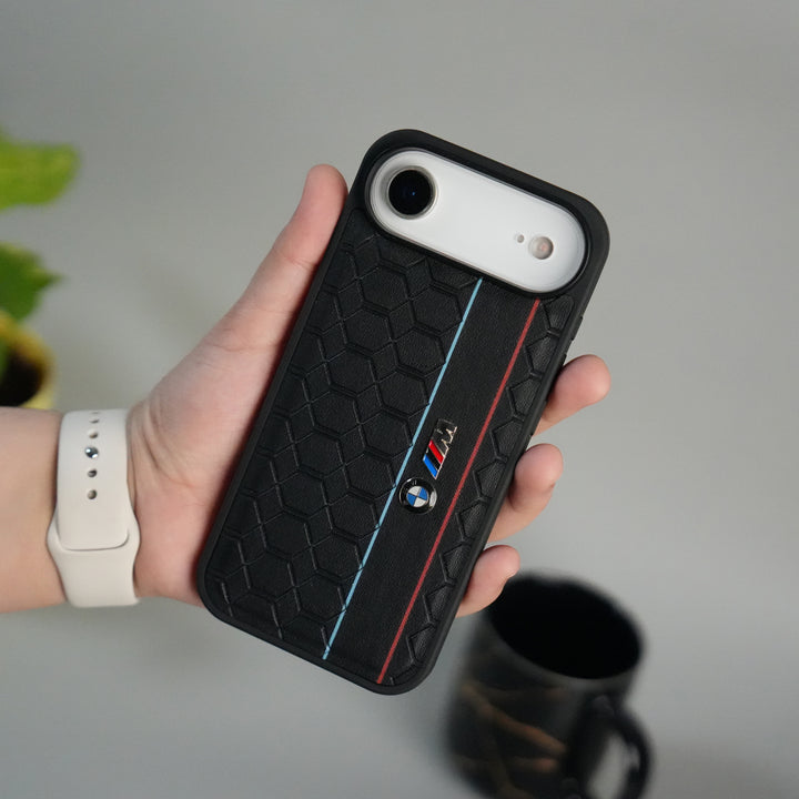 iPhone 17 Air BMW & M Performance Logo With Honeycomb Design Case Cover(Black)