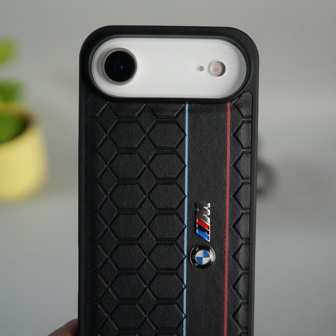 iPhone 17 Air BMW & M Performance Logo With Honeycomb Design Case Cover(Black)