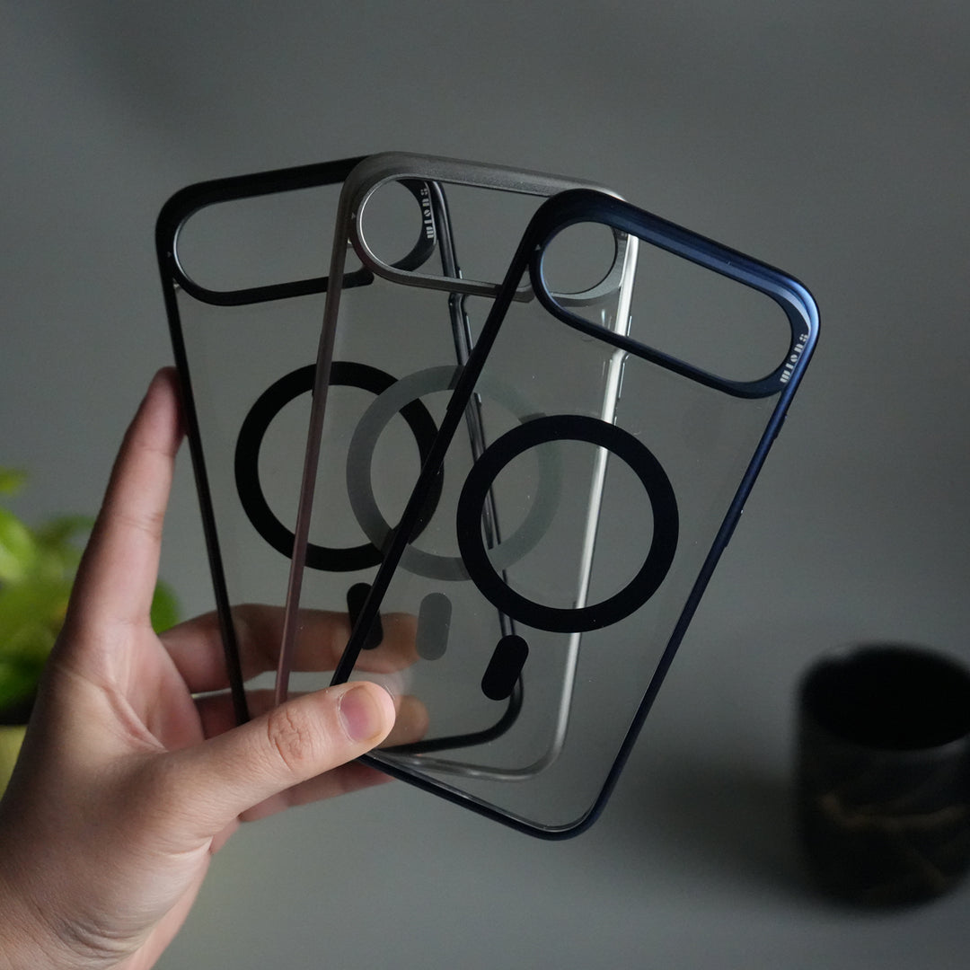 iPhone 17 Air CrystalView MagSafe Case with Metal Camera Frame Kickstand Cover