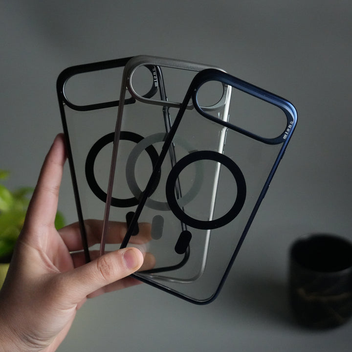 iPhone 17 Air CrystalView MagSafe Case with Metal Camera Frame Kickstand Cover