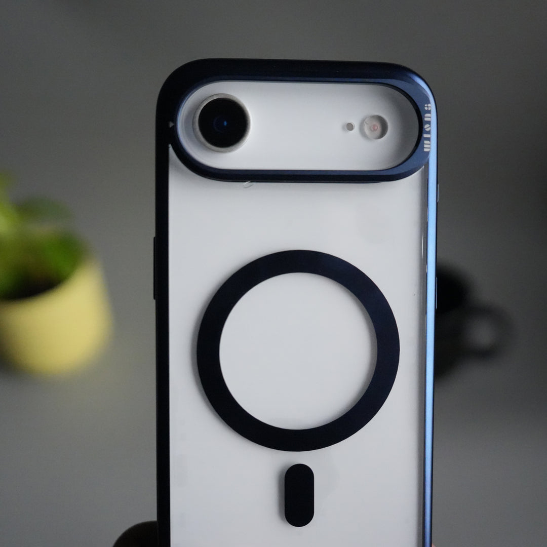 iPhone 17 Air CrystalView MagSafe Case with Metal Camera Frame Kickstand Cover