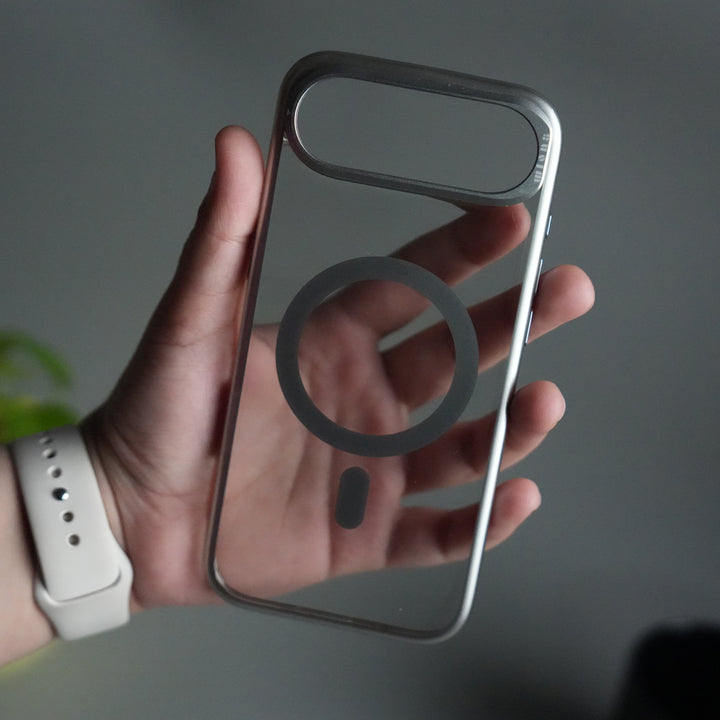 iPhone 17 Air CrystalView MagSafe Case with Metal Camera Frame Kickstand Cover