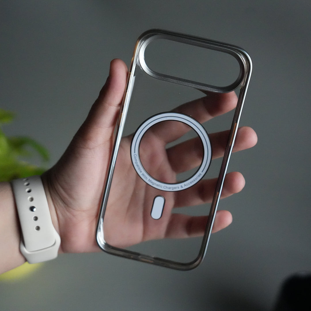 iPhone 17 Air CrystalView MagSafe Case with Metal Camera Frame Kickstand Cover