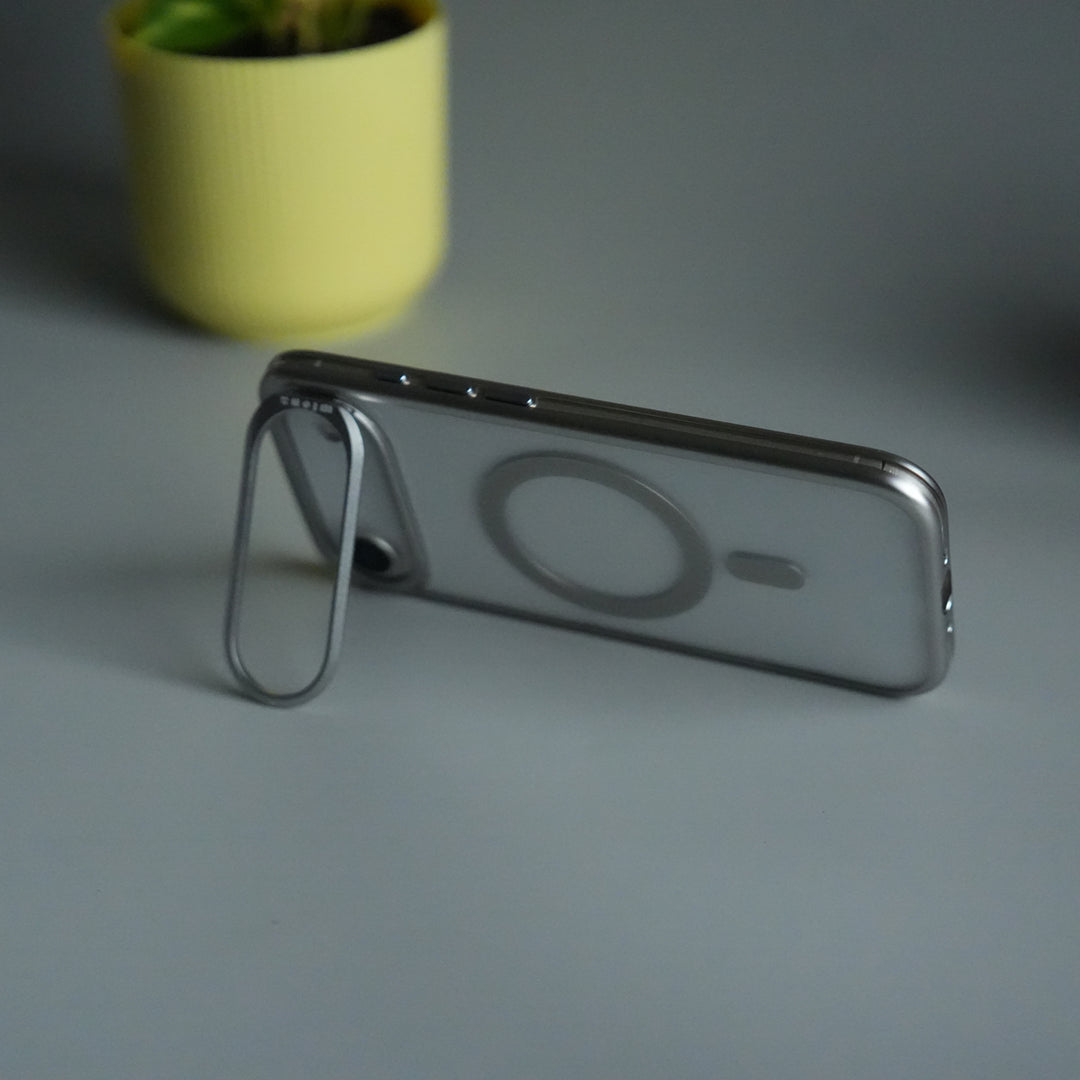 iPhone 17 Air CrystalView MagSafe Case with Metal Camera Frame Kickstand Cover