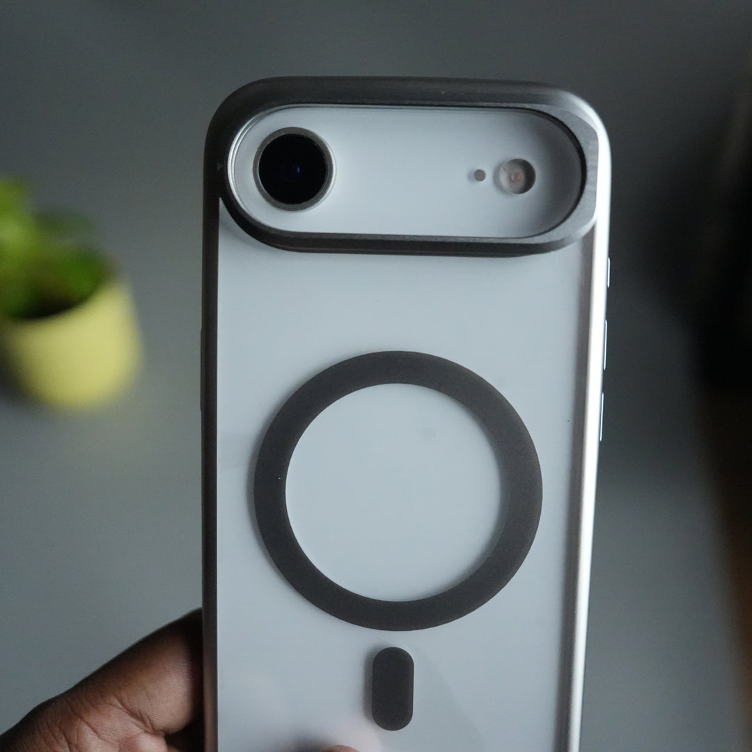 iPhone 17 Air CrystalView MagSafe Case with Metal Camera Frame Kickstand Cover