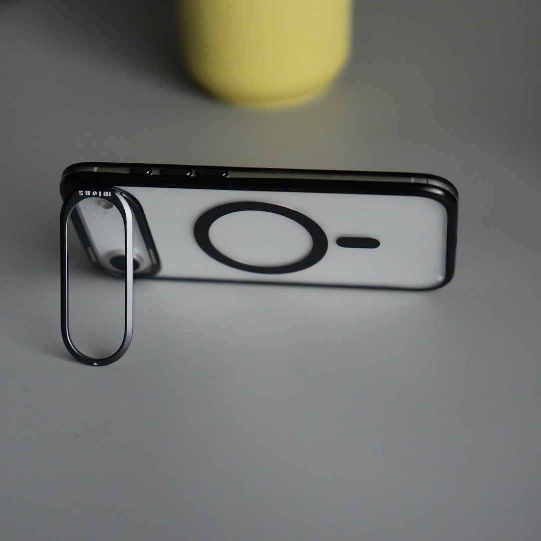 iPhone 17 Air CrystalView MagSafe Case with Metal Camera Frame Kickstand Cover