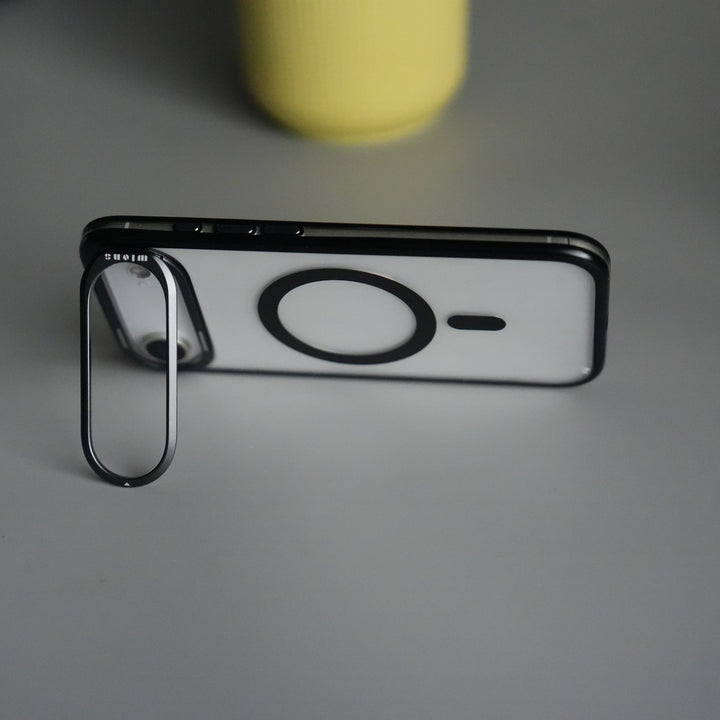 iPhone 17 Air CrystalView MagSafe Case with Metal Camera Frame Kickstand Cover