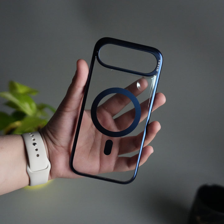 iPhone 17 Air CrystalView MagSafe Case with Metal Camera Frame Kickstand Cover