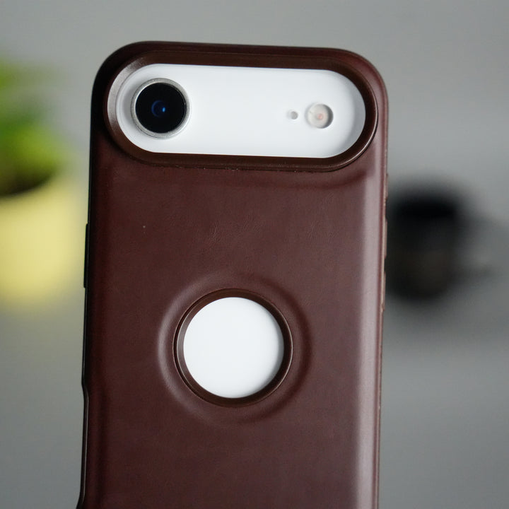 iPhone 17 Air Full PU Leather Inbuilt Metal Stand Case Cover