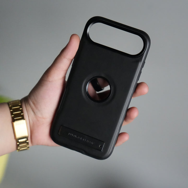 iPhone 17 Air Full PU Leather Inbuilt Metal Stand Case Cover