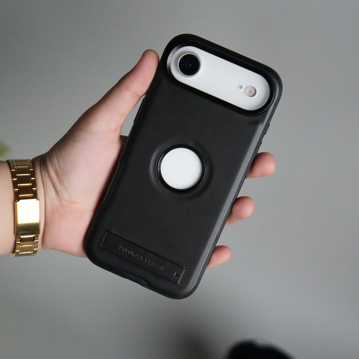 iPhone 17 Air Full PU Leather Inbuilt Metal Stand Case Cover