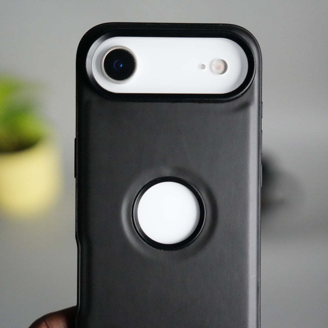 iPhone 17 Air Full PU Leather Inbuilt Metal Stand Case Cover