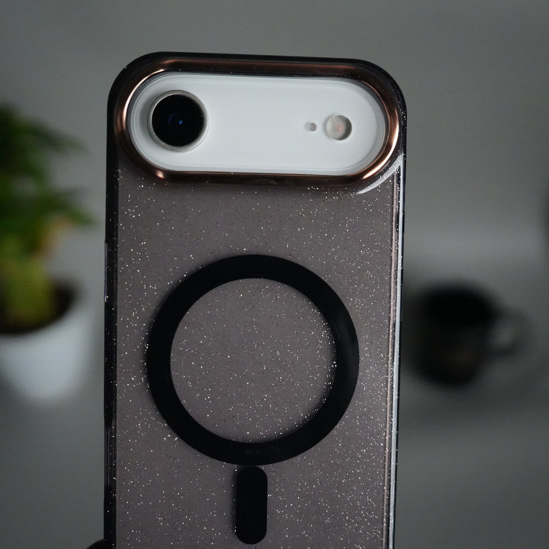 iPhone 17 Air Hard Crystal Transparent MagSafe Case | Anti-Yellow Clear Back Cover with Metal Camera Bump