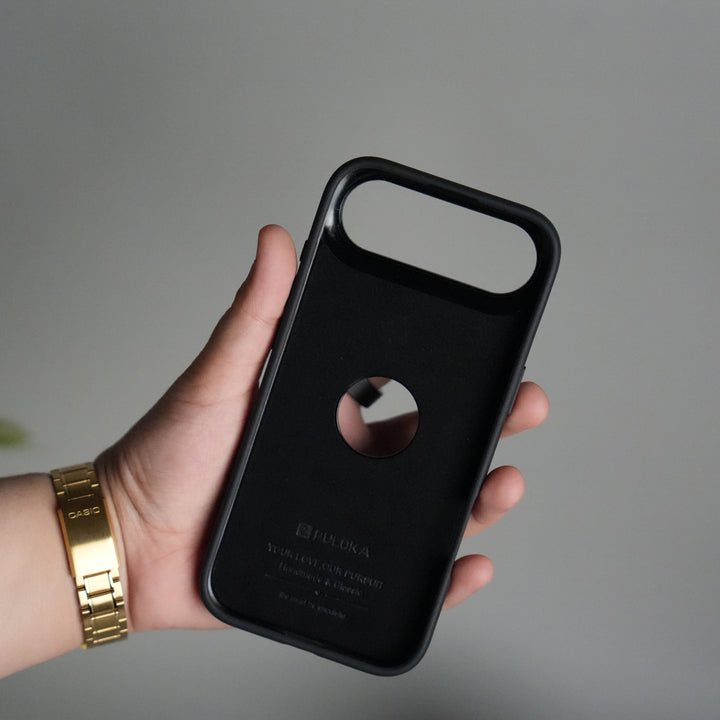 iPhone 17 Air Leather Case | Classic Middle Stitched PU Back Cover