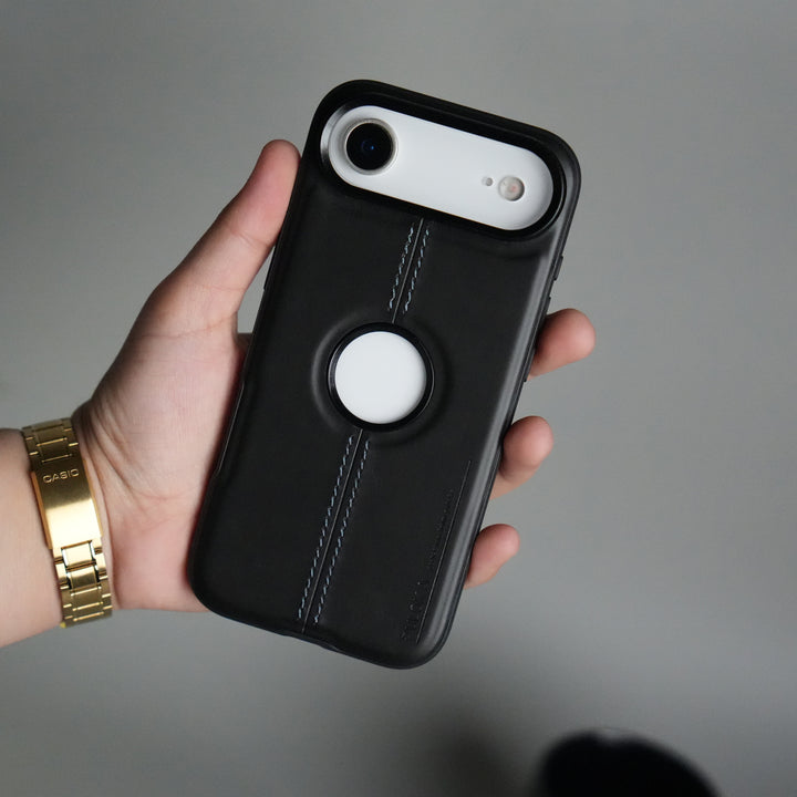 iPhone 17 Air Leather Case | Classic Middle Stitched PU Back Cover