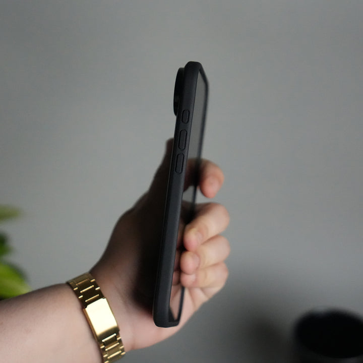 iPhone 17 Air Leather Case | Classic Middle Stitched PU Back Cover