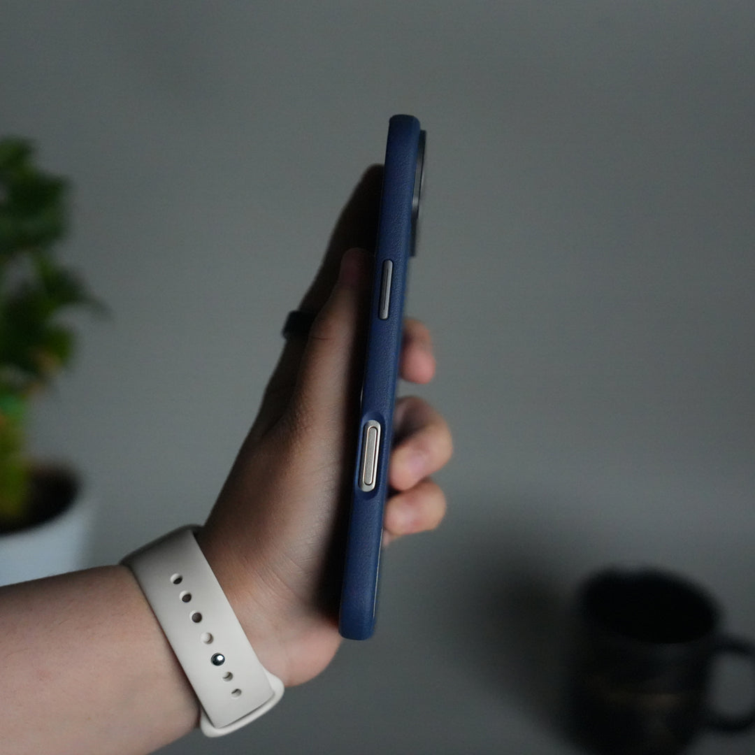 iPhone 17 Air Leather Texture MagSafe PVC NUIU Case With Metal Camera Bump