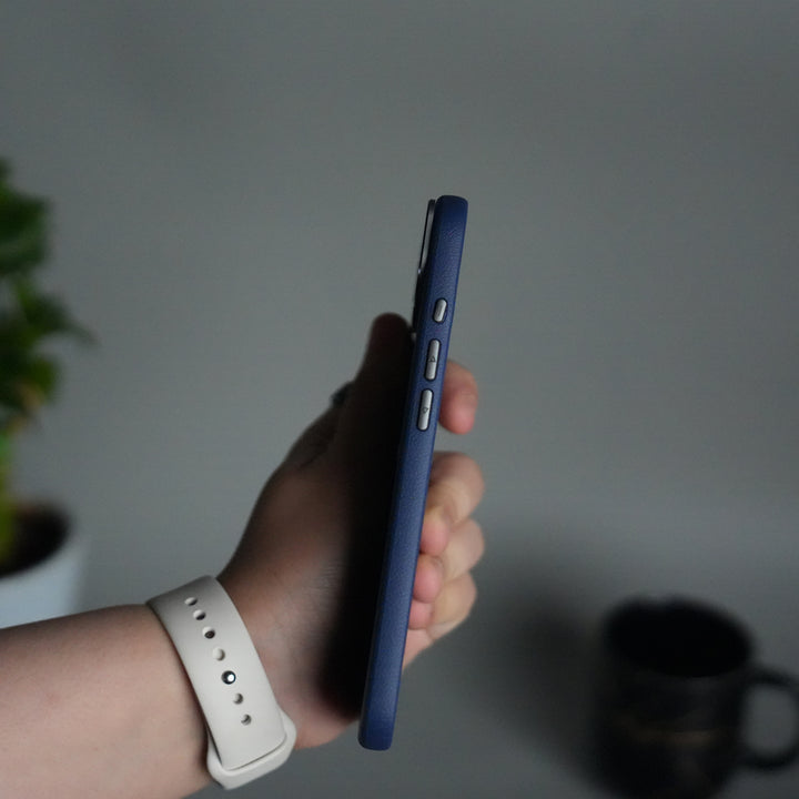 iPhone 17 Air Leather Texture MagSafe PVC NUIU Case With Metal Camera Bump