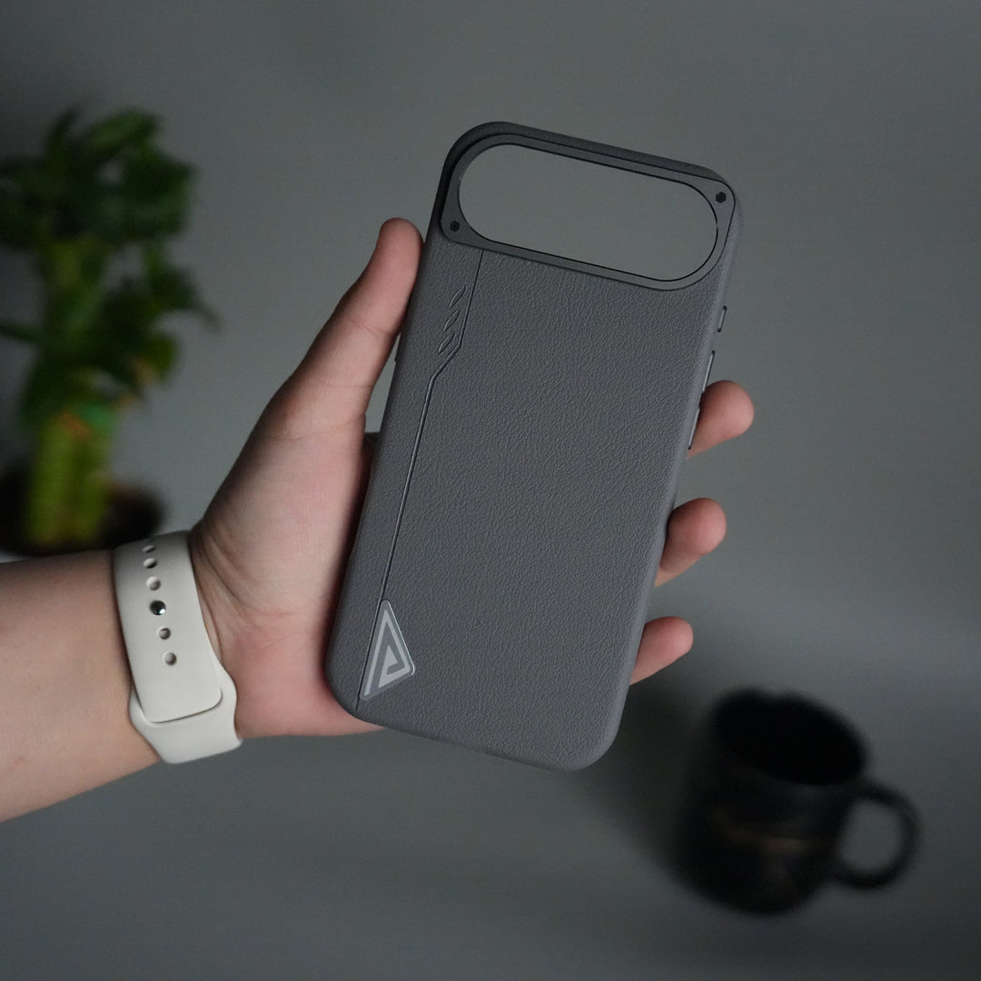 iPhone 17 Air Leather Texture MagSafe PVC NUIU Case With Metal Camera Bump