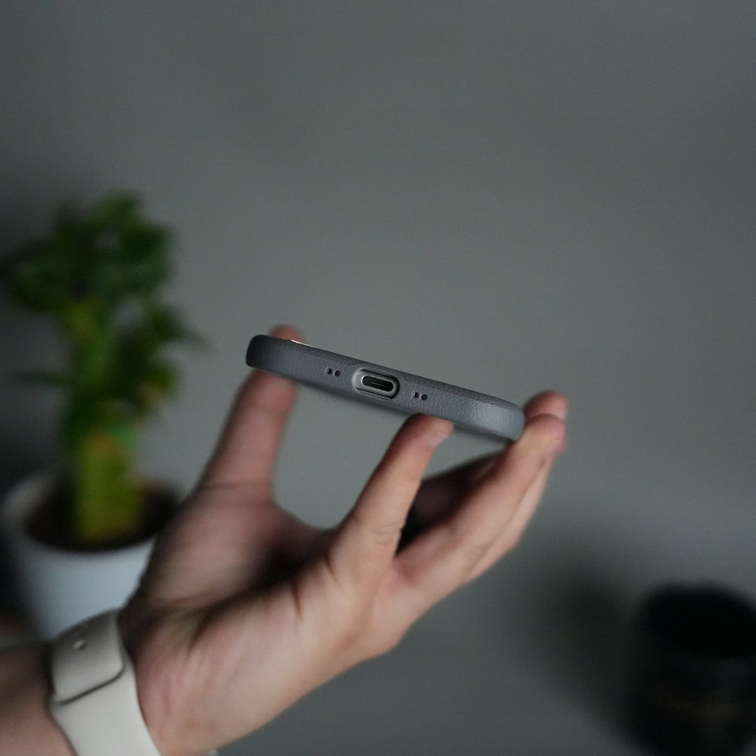 iPhone 17 Air Leather Texture MagSafe PVC NUIU Case With Metal Camera Bump