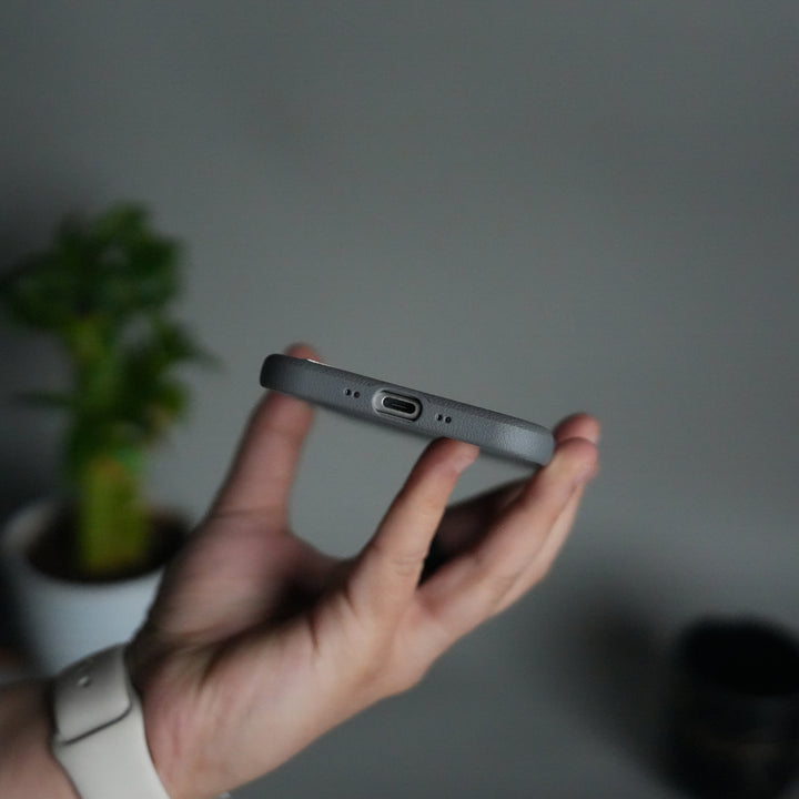 iPhone 17 Air Leather Texture MagSafe PVC NUIU Case With Metal Camera Bump