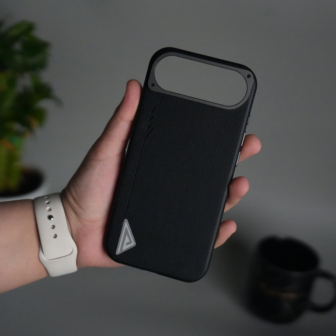 iPhone 17 Air Leather Texture MagSafe PVC NUIU Case With Metal Camera Bump