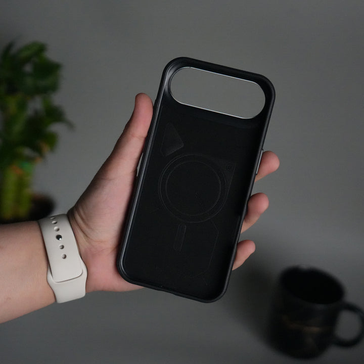 iPhone 17 Air Leather Texture MagSafe PVC NUIU Case With Metal Camera Bump