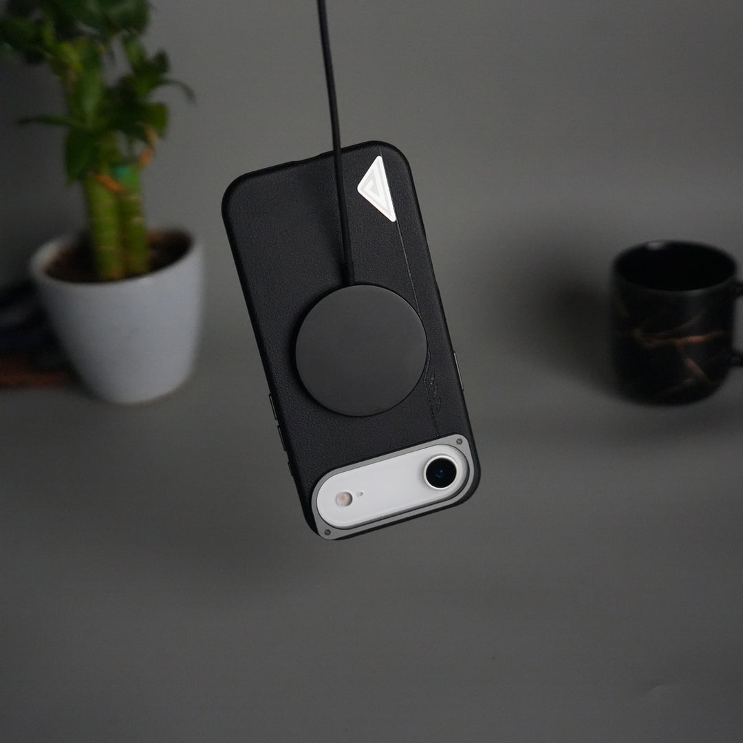 iPhone 17 Air Leather Texture MagSafe PVC NUIU Case With Metal Camera Bump