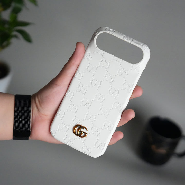 iPhone 17 Air Luxury GG Fashion Leather Brand Case Cover