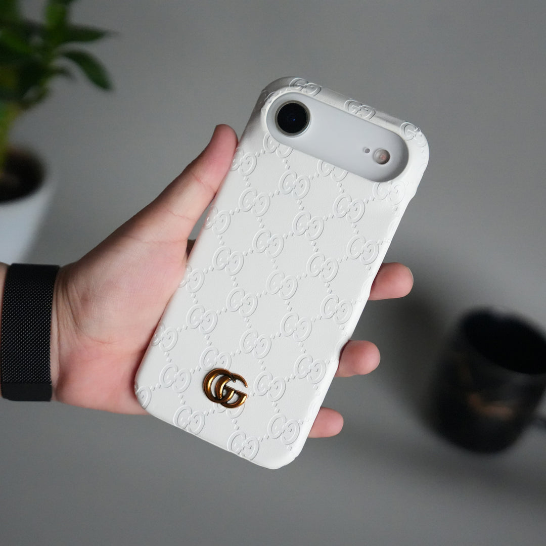iPhone 17 Air Luxury GG Fashion Leather Brand Case Cover